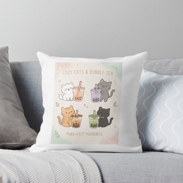 Item preview, Cat milktea boba bubble tea kitten cats cute kawaii funny birthday christmas designed and sold by CheeseBlueprint.