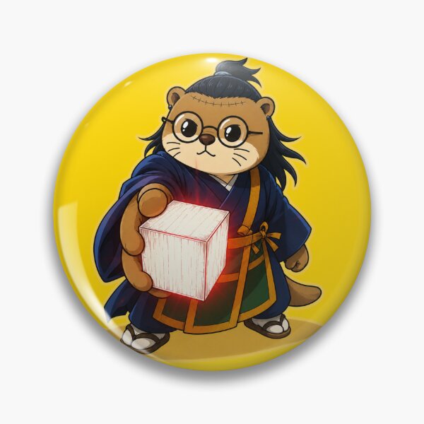 Item preview, Cute Anime-Inspired Otter Holding a Glowing Cube Kawaii Cartoon designed and sold by ArtFazza.