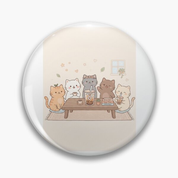 Item preview, Cat milktea boba bubble tea kitten cats cute kawaii funny birthday christmas designed and sold by CheeseBlueprint.