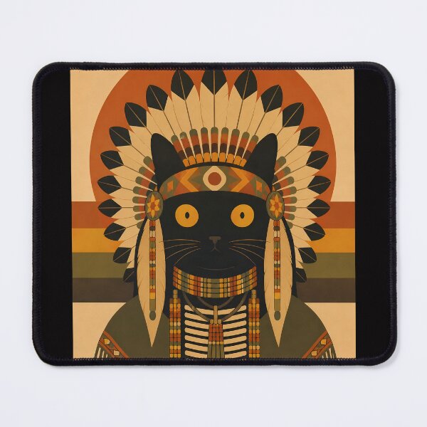 Item preview, Indian Chief Cat | American Indian Cat designed and sold by PurrfectHome.