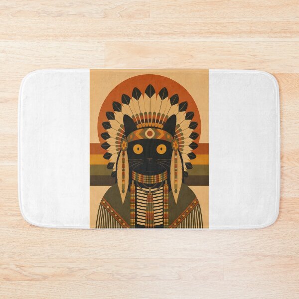 Item preview, Indian Chief Cat | American Indian Cat designed and sold by PurrfectHome.