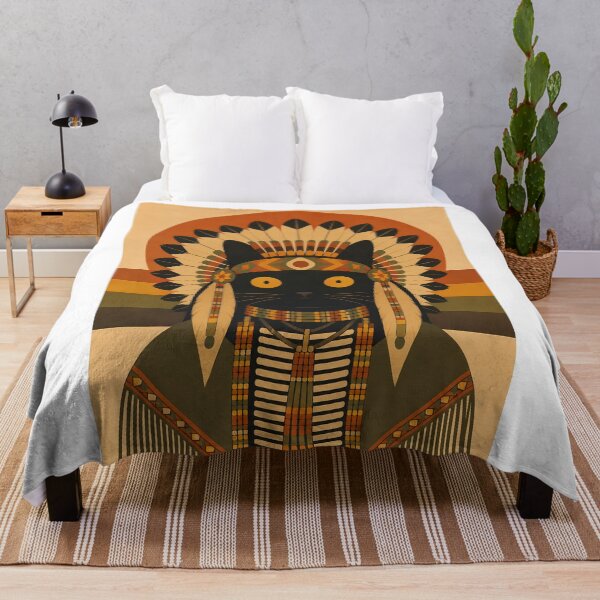 Item preview, Indian Chief Cat | American Indian Cat designed and sold by PurrfectHome.