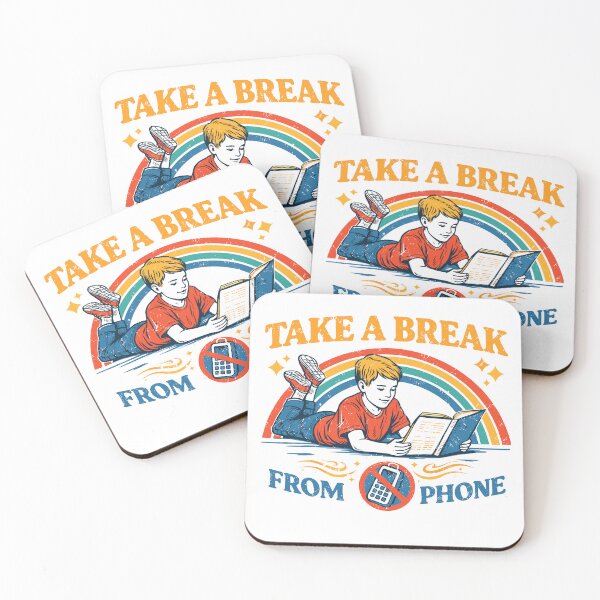 Item preview, Take a Break From Phone Reading Boy designed and sold by Matinez Pink.