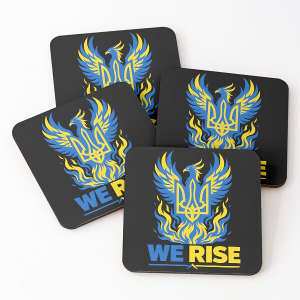 Item preview, Ukrainian Phoenix Rising with Tryzub Emblem designed and sold by ML-Media.