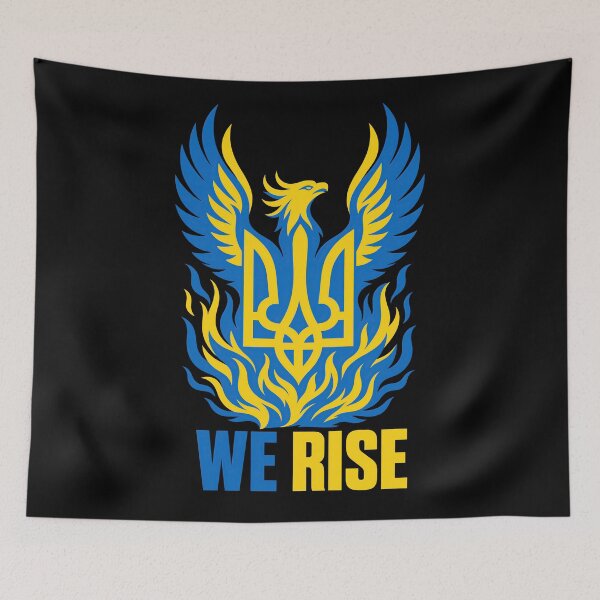 Item preview, Ukrainian Phoenix Tryzub We Rise designed and sold by ML-Media.