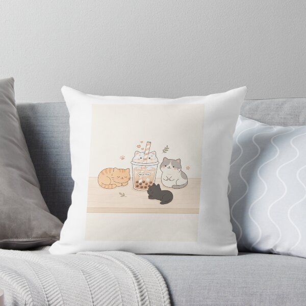 Item preview, Cat milktea boba bubble tea kitten cats cute kawaii funny birthday christmas designed and sold by CheeseBlueprint.