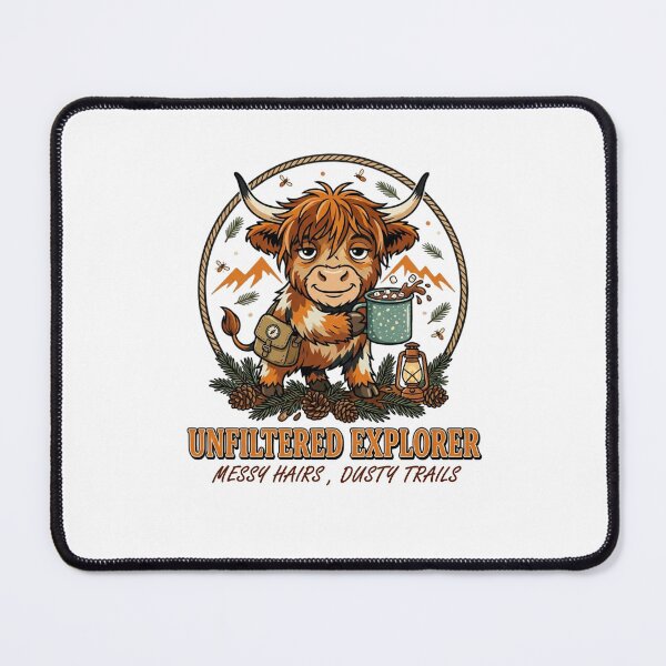Item preview, Highland Cow Funny messy hairs , dusty trails Cute Coffee Lover Design – Caffeinated Cow T-Shirt designed and sold by Artimax-Studio.