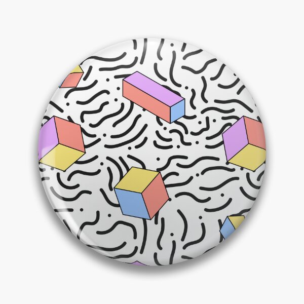 Item preview, Retro Memphis 3D Cubes Geometric Pattern designed and sold by Zaya_art.