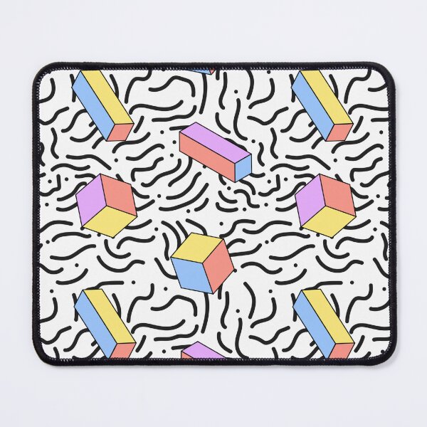 Item preview, Retro Memphis 3D Cubes Geometric Pattern designed and sold by Zaya_art.