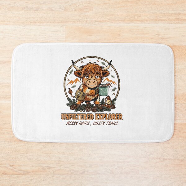Item preview, Highland Cow Funny messy hairs , dusty trails Cute Coffee Lover Design – Caffeinated Cow T-Shirt designed and sold by Artimax-Studio.