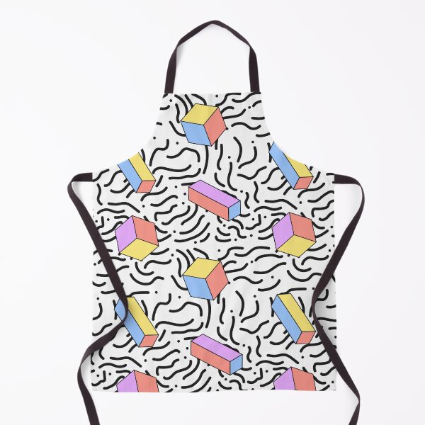 Item preview, Retro Memphis 3D Cubes Geometric Pattern designed and sold by Zaya_art.