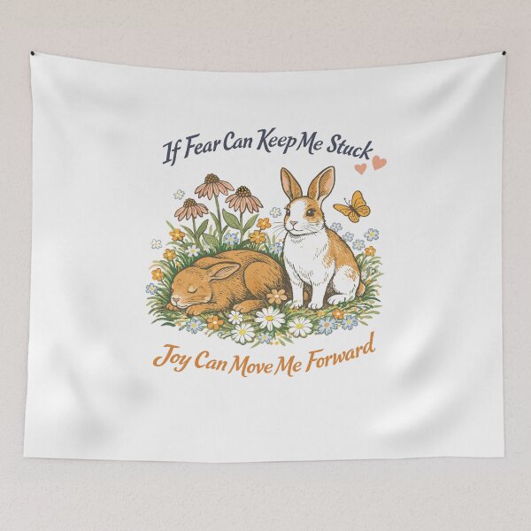 Item preview, Joy Can Move Me Forward Rabbits designed and sold by Matinez Pink.