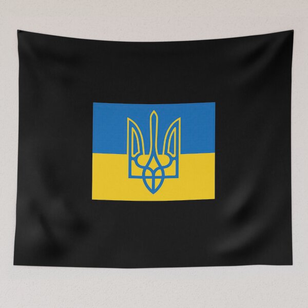 Item preview, Ukrainian Tryzub Trident National Flag designed and sold by ML-Media.