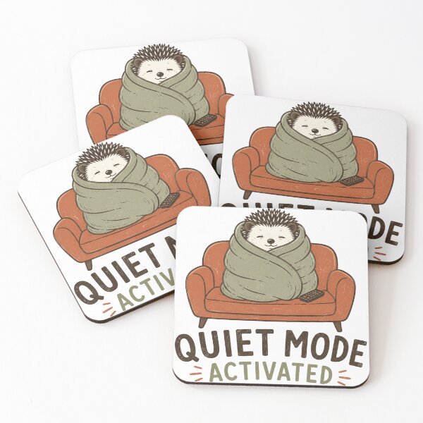 Item preview, Quiet Mode Activated Hedgehog designed and sold by mYaro.