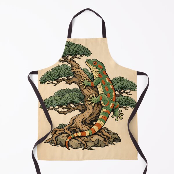 Item preview, Vintage Bonsai Gecko - Japanese Ukiyo-e Nature Poster designed and sold by AuraArtistica.