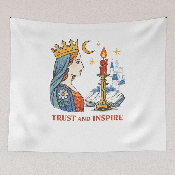 Item preview, Queen Trust and Inspire Medieval Poster designed and sold by Matinez Pink.