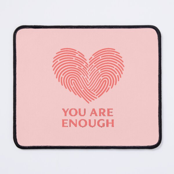 Item preview, You Are Enough Fingerprint Heart designed and sold by PunchDrop.