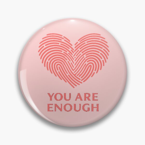 Item preview, You Are Enough Fingerprint Heart designed and sold by PunchDrop.