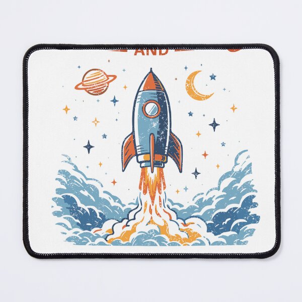 Item preview, Dream Big Work Hard Space Rocket Poster designed and sold by Matinez Pink.