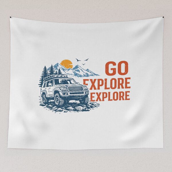 Item preview, Go Explore Off Road SUV Poster designed and sold by Matinez Pink.