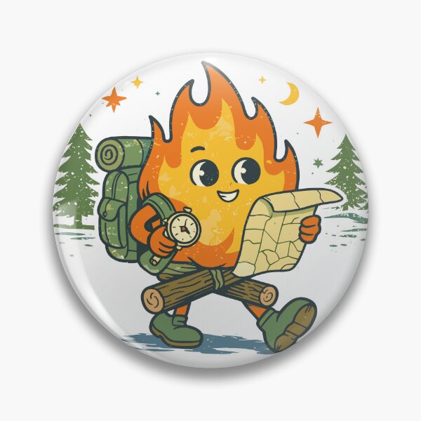 Item preview, Nature is Calling Hiking Fire Character Poster designed and sold by Matinez Pink.