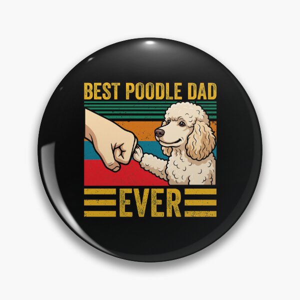Item preview, Best Poodle Dad Ever Vintage Retro Dog Lover Quote Featuring Poodle Paw Fist Bump for Proud Poodle Owners, Pet Fathers, Dog Lovers, and Father's Day Celebrations designed and sold by GiaoCalonas.