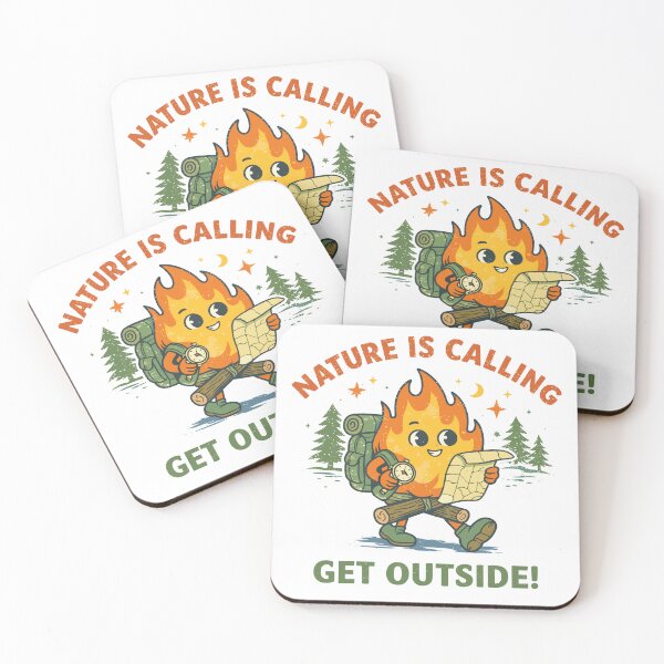 Item preview, Nature is Calling Hiking Fire Character Poster designed and sold by Matinez Pink.