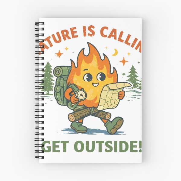 Item preview, Nature is Calling Hiking Fire Character Poster designed and sold by Matinez Pink.