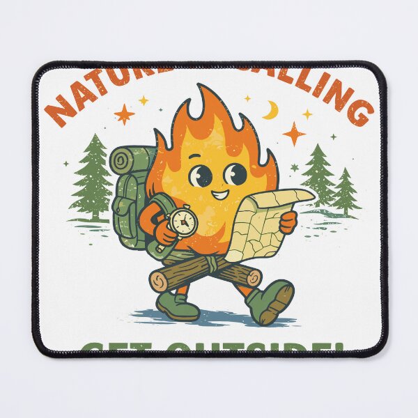 Item preview, Nature is Calling Hiking Fire Character Poster designed and sold by Matinez Pink.