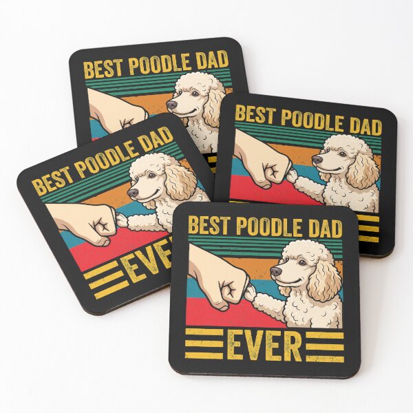 Item preview, Best Poodle Dad Ever Vintage Retro Dog Lover Quote Featuring Poodle Paw Fist Bump for Proud Poodle Owners, Pet Fathers, Dog Lovers, and Father's Day Celebrations designed and sold by GiaoCalonas.