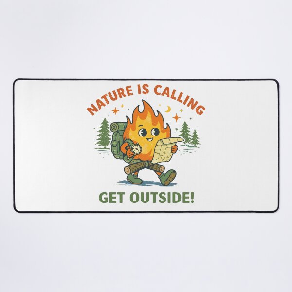 Item preview, Nature is Calling Hiking Fire Character Poster designed and sold by Matinez Pink.