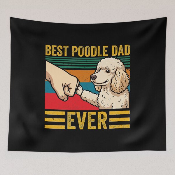 Item preview, Best Poodle Dad Ever Vintage Retro Dog Lover Quote Featuring Poodle Paw Fist Bump for Proud Poodle Owners, Pet Fathers, Dog Lovers, and Father's Day Celebrations designed and sold by GiaoCalonas.