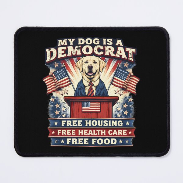 Item preview, My Dog Is A Democrat Golden Retriever Funny Political Dog designed and sold by PROPera-design.