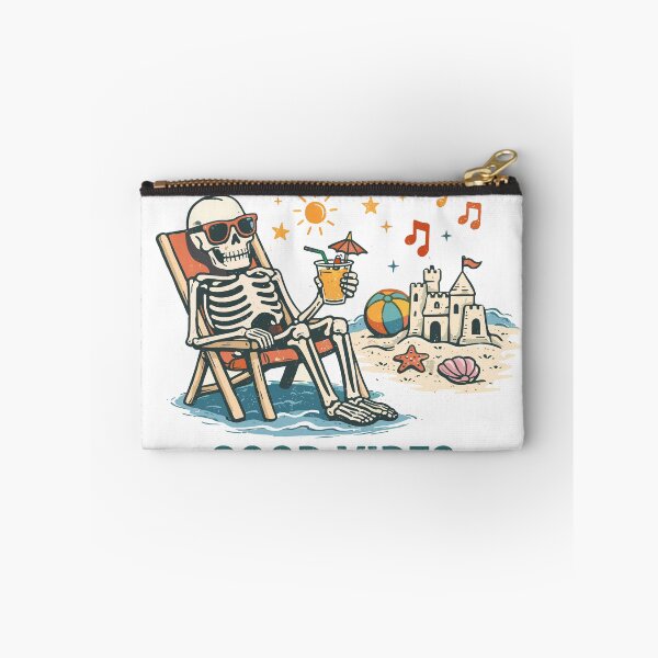 Item preview, Bad Days Good Vibes Beach Skeleton Poster designed and sold by Matinez Pink.