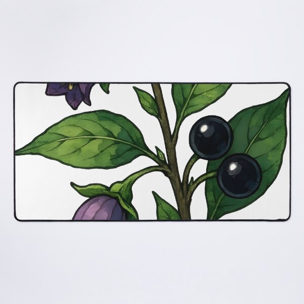 Item preview, Deadly Nightshade Belladonna Dark Botanical designed and sold by Dhenin Studio.