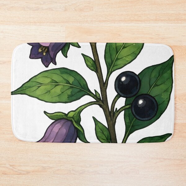 Item preview, Deadly Nightshade Belladonna Dark Botanical designed and sold by Dhenin Studio.