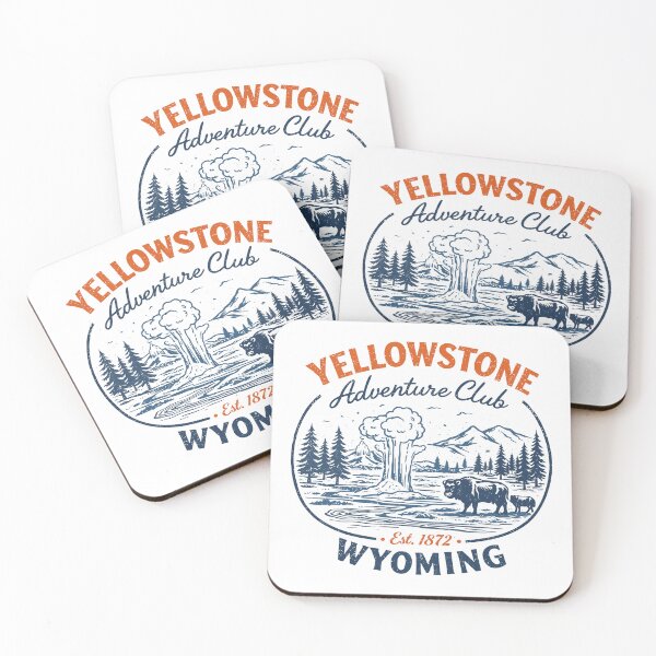 Item preview, Yellowstone Adventure Club Wyoming Poster designed and sold by Matinez Pink.