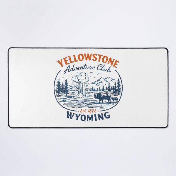 Item preview, Yellowstone Adventure Club Wyoming Poster designed and sold by Matinez Pink.