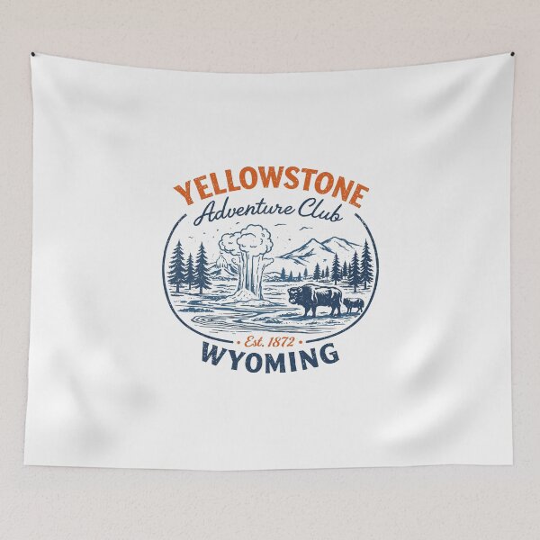 Item preview, Yellowstone Adventure Club Wyoming Poster designed and sold by Matinez Pink.