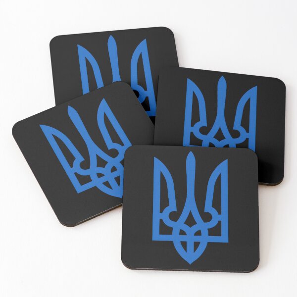 Artikelvorschau, Ukrainisches Tryzub-Blaues Emblem entworfen und verkauft von ML-Media.