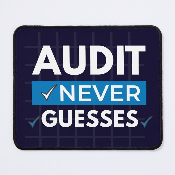 Item preview, Audit Never Guesses | CPA Accountant Auditor Typography Design designed and sold by FCA SIR MERCH .
