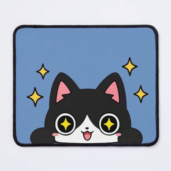 Item preview, Cute Sparkly-Eyed Black Cat Peeking - Kawaii designed and sold by cladeart.