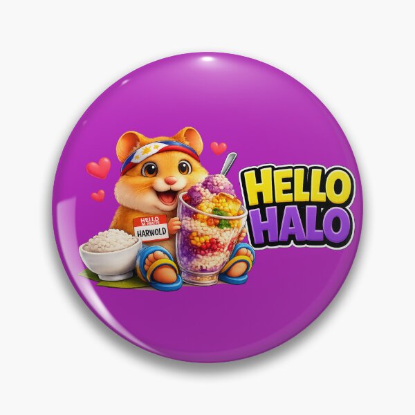 Item preview, Hello Halo! Harwold Loves Halo-Halo - Cute Filipino Hamster designed and sold by FlipFlopTeesCo.