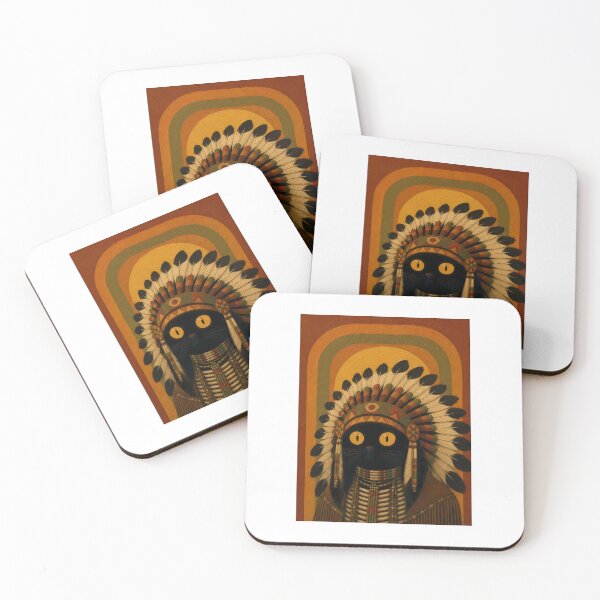 Item preview, Indian Chief Cat | American Indian Cat designed and sold by PurrfectHome.