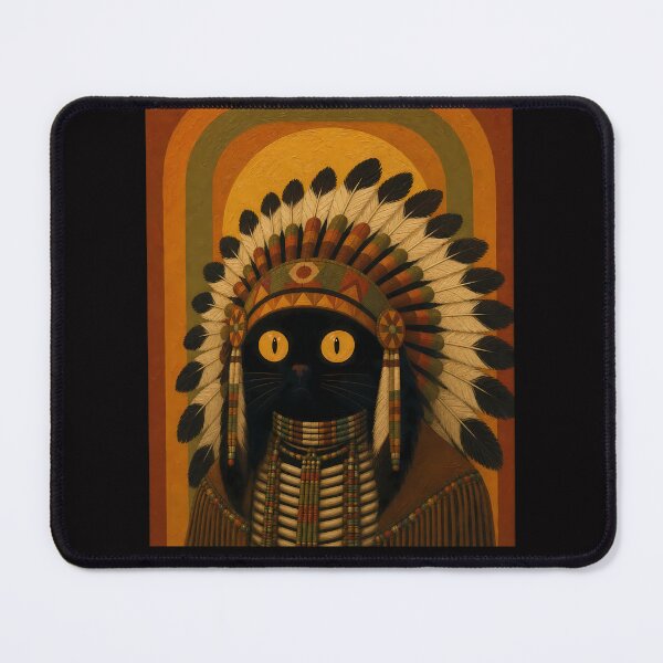 Item preview, Indian Chief Cat | American Indian Cat designed and sold by PurrfectHome.