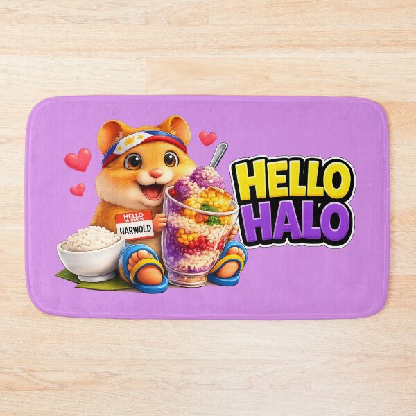 Item preview, Hello Halo! Harwold Loves Halo-Halo - Cute Filipino Hamster designed and sold by FlipFlopTeesCo.