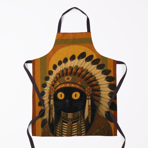 Item preview, Indian Chief Cat | American Indian Cat designed and sold by PurrfectHome.