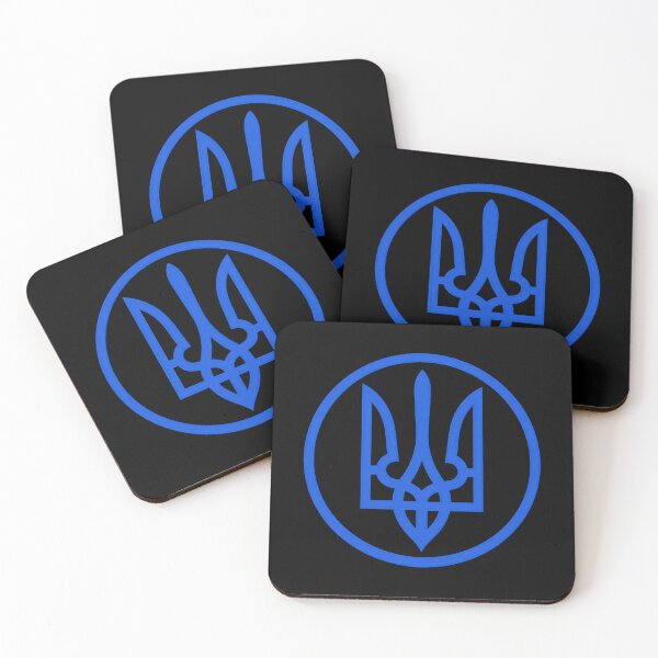 Item preview, Ukrainian Tryzub Blue Trident Emblem designed and sold by ML-Media.