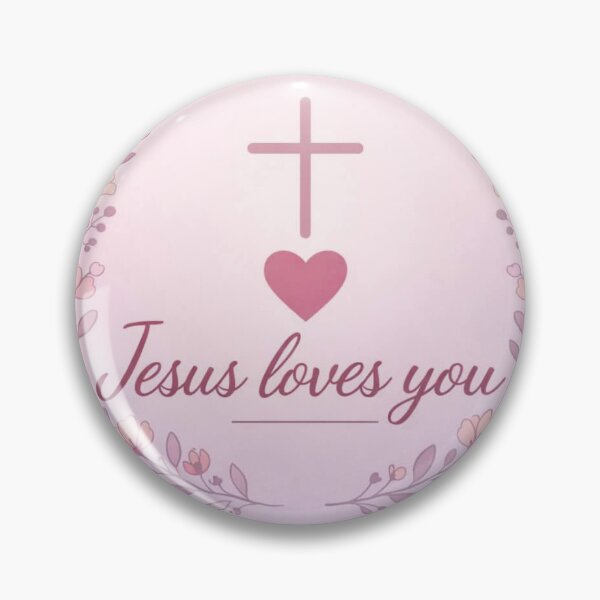 Item preview, Jesus Loves You Pastel Floral Sticker designed and sold by JazzyCrafting.
