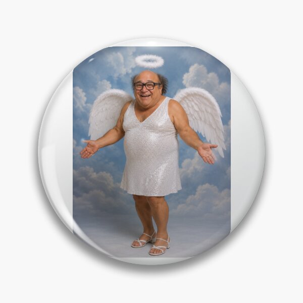 Item preview, Danny devito angel heaven white dress Funny prank meme gift weird birthday designed and sold by CheeseBlueprint.